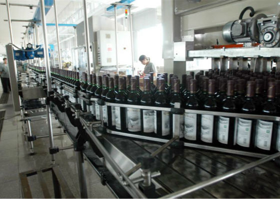 الصين العنب / الخمر الأحمر خط إنتاج التعبئة التلقائية نقل كفاءة عالية المزود